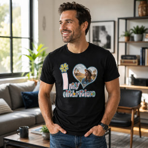 Jag älskar min flickvän Anpassad bild T Shirt