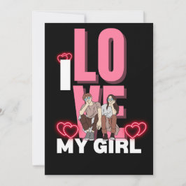 Jag älskar min flickvän Anpassad  Inbjudningar
