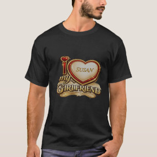 Jag älskar min flickvän Anpassad T Shirt