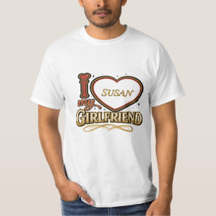 Jag älskar min flickvän Anpassad T Shirt