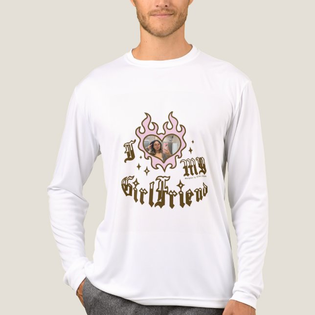 Jag älskar min flickvän - Brun - DingusDesign T Shirt (Framsida)