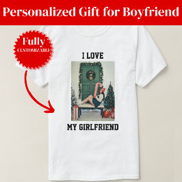 Jag älskar min flickvän Foto Herr T-Shirt BF-gåva