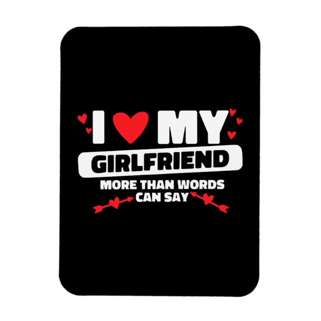 jag älskar min flickvän hjärta magnet (Vertikal)