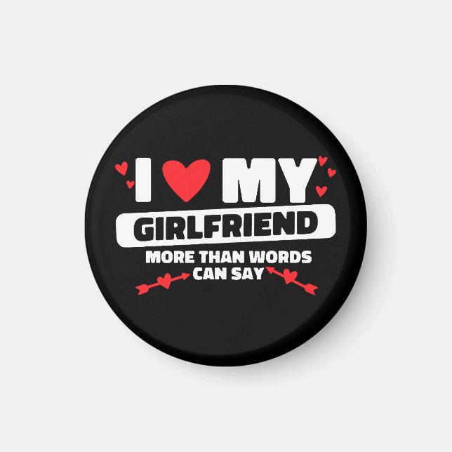 jag älskar min flickvän hjärta magnet (Framsidan)