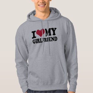 Jag älskar min flickvän hoodie