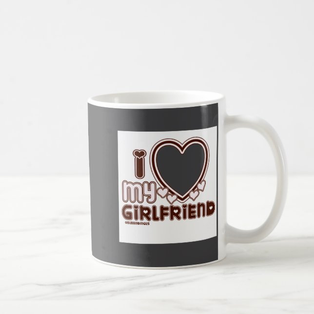 Jag älskar min flickvän  kaffemugg (Höger)
