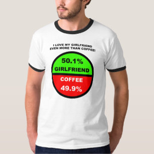 Jag älskar min flickvän mer än kaffe Roligt Tee