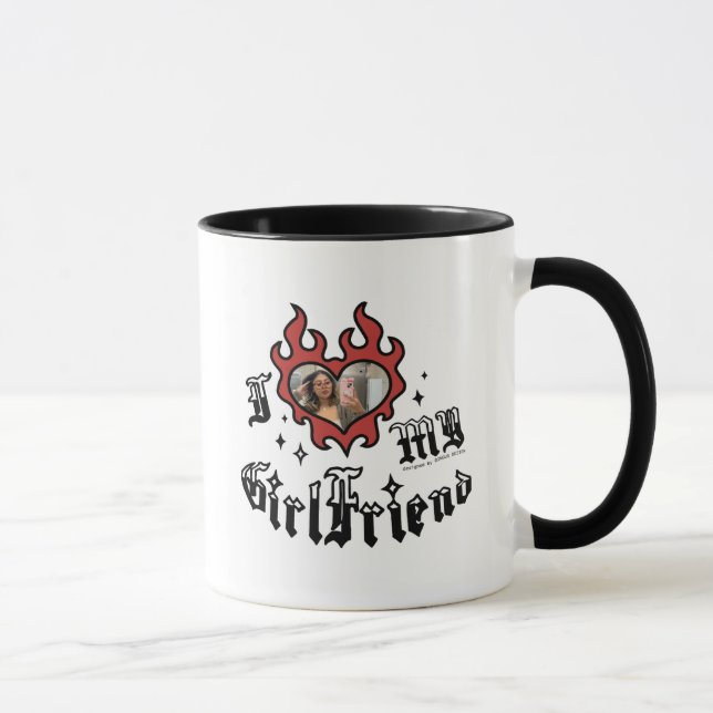 Jag älskar min flickvän - Röd - DingusDesign Mugg (Höger)