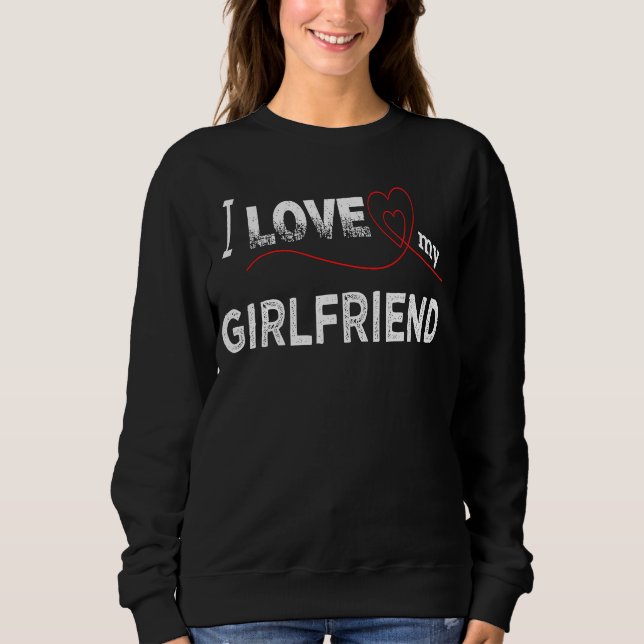 Jag älskar min flickvän t shirt (Framsida)