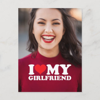 Jag älskar min flickvänspersonlig foto-souvenir vykort