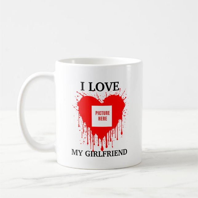 JAG ÄLSKAR MIN FLIK VÄN INTE CUSTOM VALENTINSDAG KAFFEMUGG (Vänster)