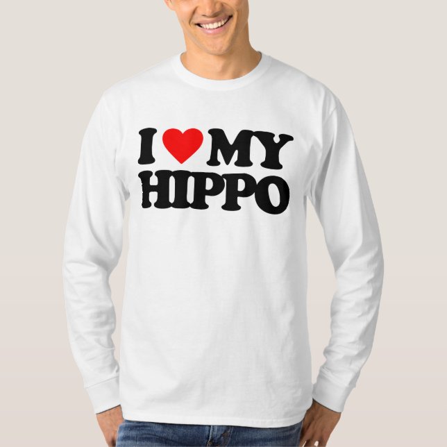 JAG ÄLSKAR MIN FLODHÄST T SHIRT (Framsida)