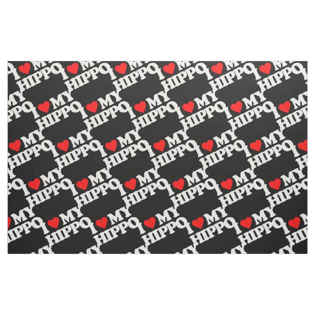 JAG ÄLSKAR MIN FLODHÄST TYG (Fat Quarter)