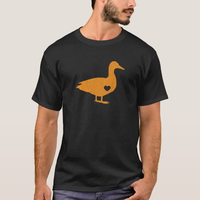 Jag älskar min för ankafågel för ankan galna t shirt (Framsida)
