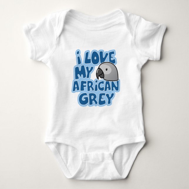 Jag älskar min för grå färgbabyen för Kongofloden T-shirt (Framsida)