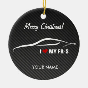 Jag älskar min FR--SpersonligChritsmas prydnad Julgransprydnad Keramik