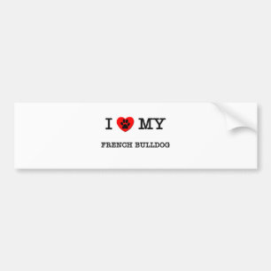 JAG ÄLSKAR MIN FRANSKA BULLDOGG BILDEKAL