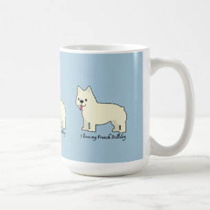 Jag älskar min franska bulldogg kaffemugg