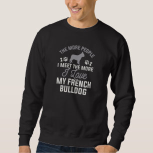 Jag älskar min franska bulldogg lång ärmad tröja