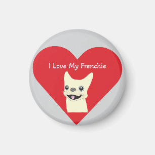 Jag älskar min Frenchie, Lavender Magnet