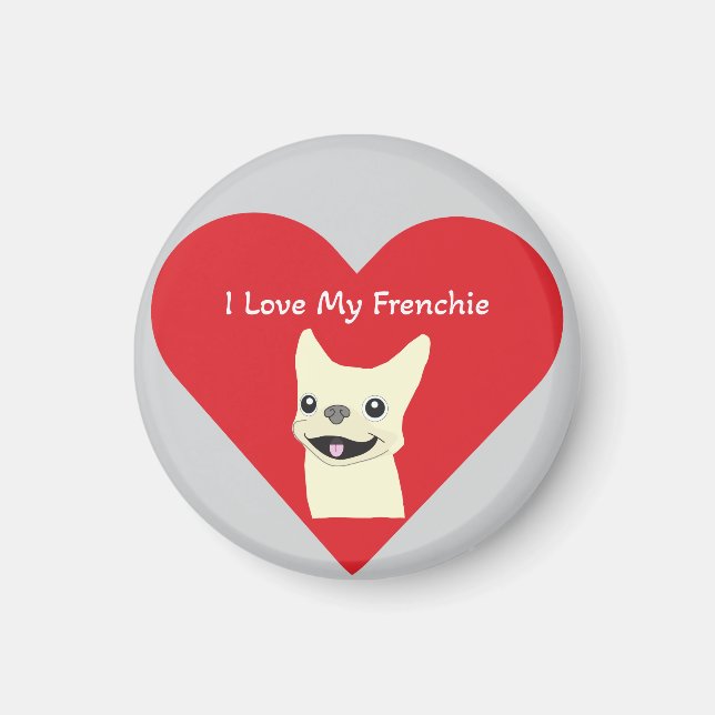 Jag älskar min Frenchie, Lavender Magnet (Framsidan)