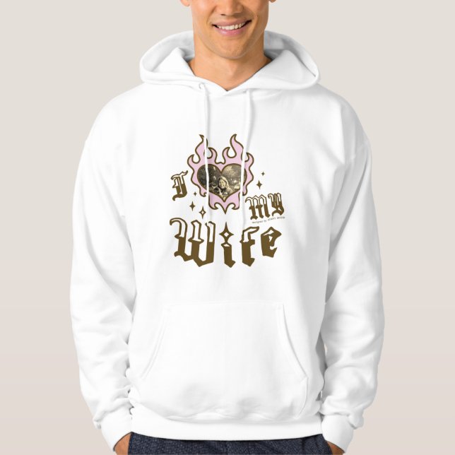 Jag älskar min fru - Brown - DingusDesign  Hoodie (Framsida)