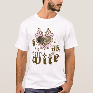 Jag älskar min fru - Brun - DingusDesign T Shirt