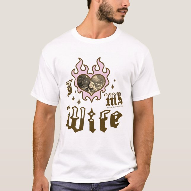 Jag älskar min fru - Brun - DingusDesign  T Shirt (Framsida)