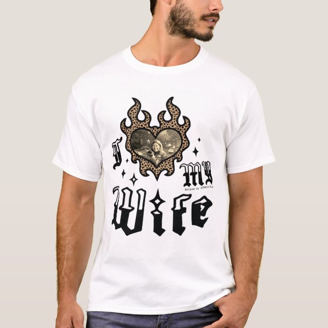 Jag älskar min fru - Gepard - DingusDesign  T Shirt (Framsida)