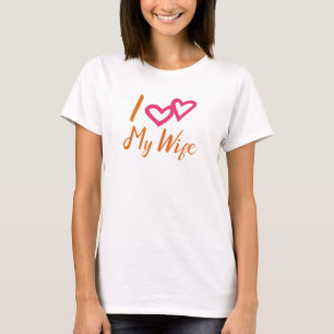 Jag älskar min fru hjärta t shirt