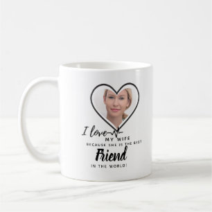 Jag älskar min fru PHOTO-gåva - bästa vän anpassad Kaffemugg