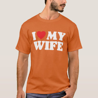 Jag älskar min fru retro t shirt