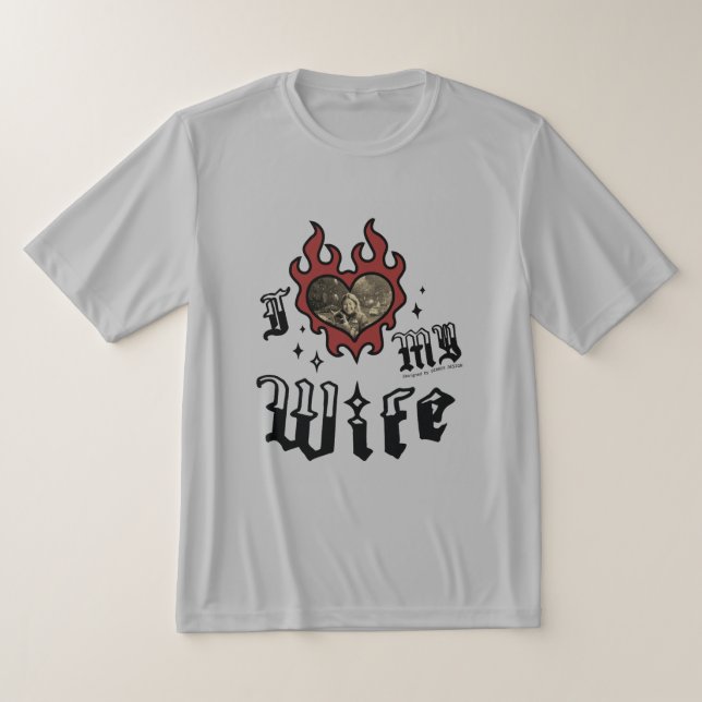 Jag älskar min fru - Röd - DingusDesign  T Shirt (Laydown)