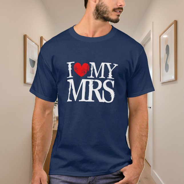 Jag älskar min fruskjorta för hjärta för make | I Tee Shirt (Valentine's day shirt)