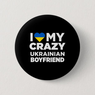 Jag älskar min galna ukrainska pojkvän söta Ukrain Knapp