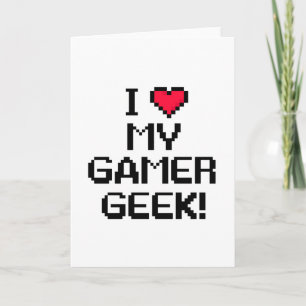 Jag älskar min gamer nörd kort