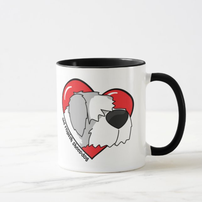 Jag älskar min gammala engelska Sheepdogmugg Mugg (Höger)