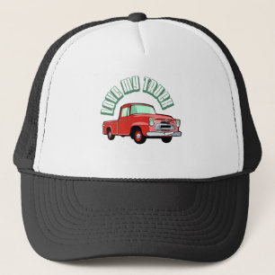 Jag älskar min gammala lastbil -, röd uppsamling truckerkeps