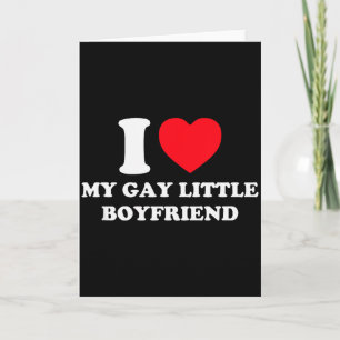 Jag älskar min gay lilla pojkvän rolig Y2k Alla hj Kort