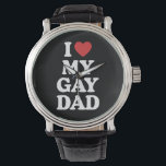 Jag älskar min gaypappa Jag älskar min gaypappa Armbandsur<br><div class="desc">Jag älskar min gaypappa Jag älskar min gaypappa</div>