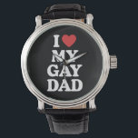 Jag älskar min gaypappa Jag älskar min gaypappa Armbandsur<br><div class="desc">Jag älskar min gaypappa Jag älskar min gaypappa</div>