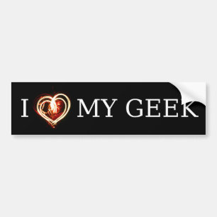 JAG ÄLSKAR MIN GEEK BILDEKAL