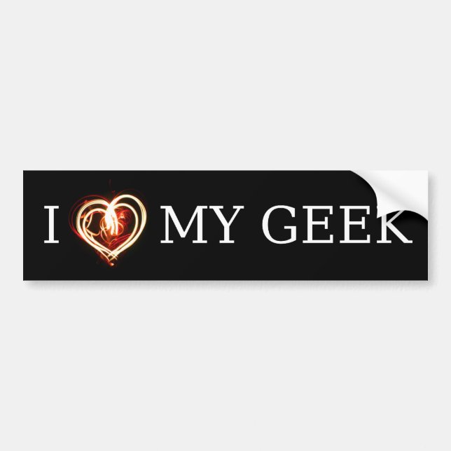 JAG ÄLSKAR MIN GEEK BILDEKAL (Framsidan)