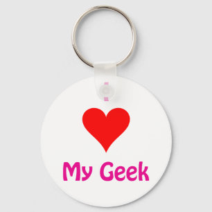 Jag älskar min Geek Nyckelring