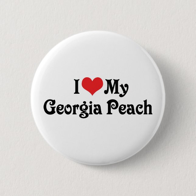 Jag älskar min Georgia Peach Knapp (Framsida)