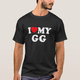 Jag älskar min GG Heart familjefarfar T Shirt