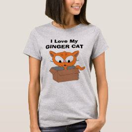 Jag älskar min gingerkatten t shirt