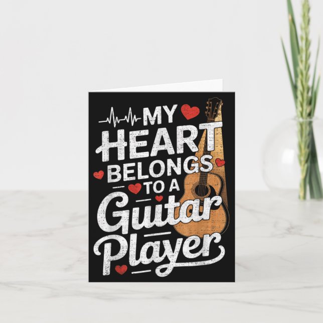 Jag älskar min gitarrspelande make hustru rolig  kort (Framsida)