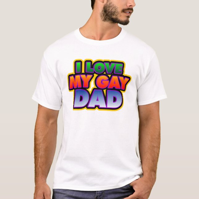 Jag älskar min glada pappa t-shirt (Framsida)