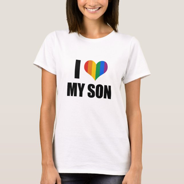 Jag älskar min glada son t-shirt (Framsida)